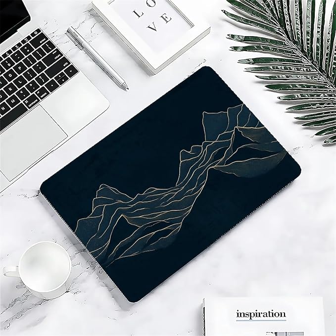 Compatible with MacBook Air 13.3 13.6 Inch Case 2022 2021 2020 2019 Plastic Hard Shell Case Cover,13.3 Air (A1932/A2179/A2337), Dark Mountains
