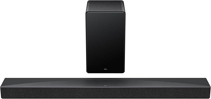 TCL Q65H Q Class 5.1 Channel Sound Bar with Dolby Atmos, DTS:X, Ray Danz Technology, Wireless Subwoofer, Wireless Surround Speakers, and Bluetooth Music Streaming