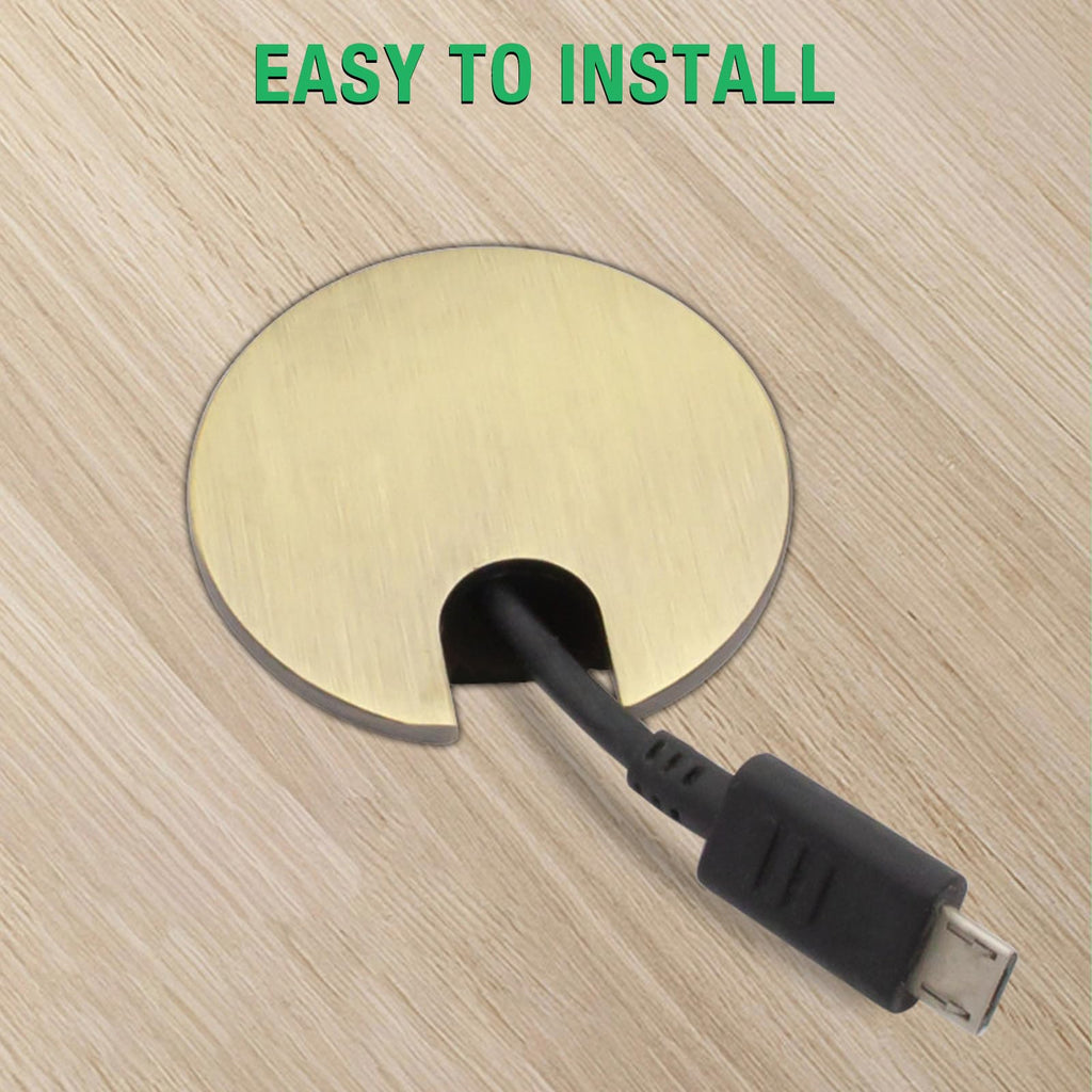 EASYEAH 1 Pcs Desk Grommet 1-3/8" / 35 mm, Zinc Alloy Desk Cord Hole Cover