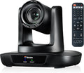 12X Optical Zoom Conference Room Camera USB3.0 HDMI PTZ Camera 1080P 60FPS Wide-Angle for Video Conference Church Live Streaming Meeting Education Works with Zoom Webex OBS YouTube