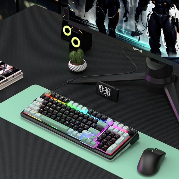 Redragon K686 HE Rapid Trigger Gaming Keyboard, 98 Keys 8K Wired Mechanical Keyboard w/ Next-Gen UltraMag 100% POM Silky Magnetic Switch, Dual-Module Floating Patent Structure Design, 2-Layer Noise Dampening