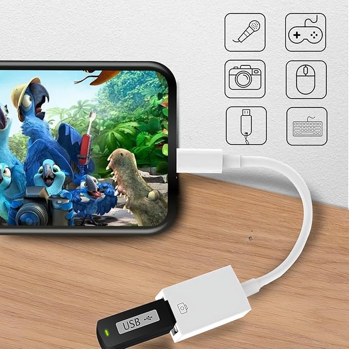 Type-c to USB Adapter, USB-C to USB-A 3.1 Gen1 Female Adapter Cable Converter, 5Gbps High-Speed, for Laptops, Tablets, Phones, USB Flash Drive,Card Reader,MIDI Keyboard, Mouse White
