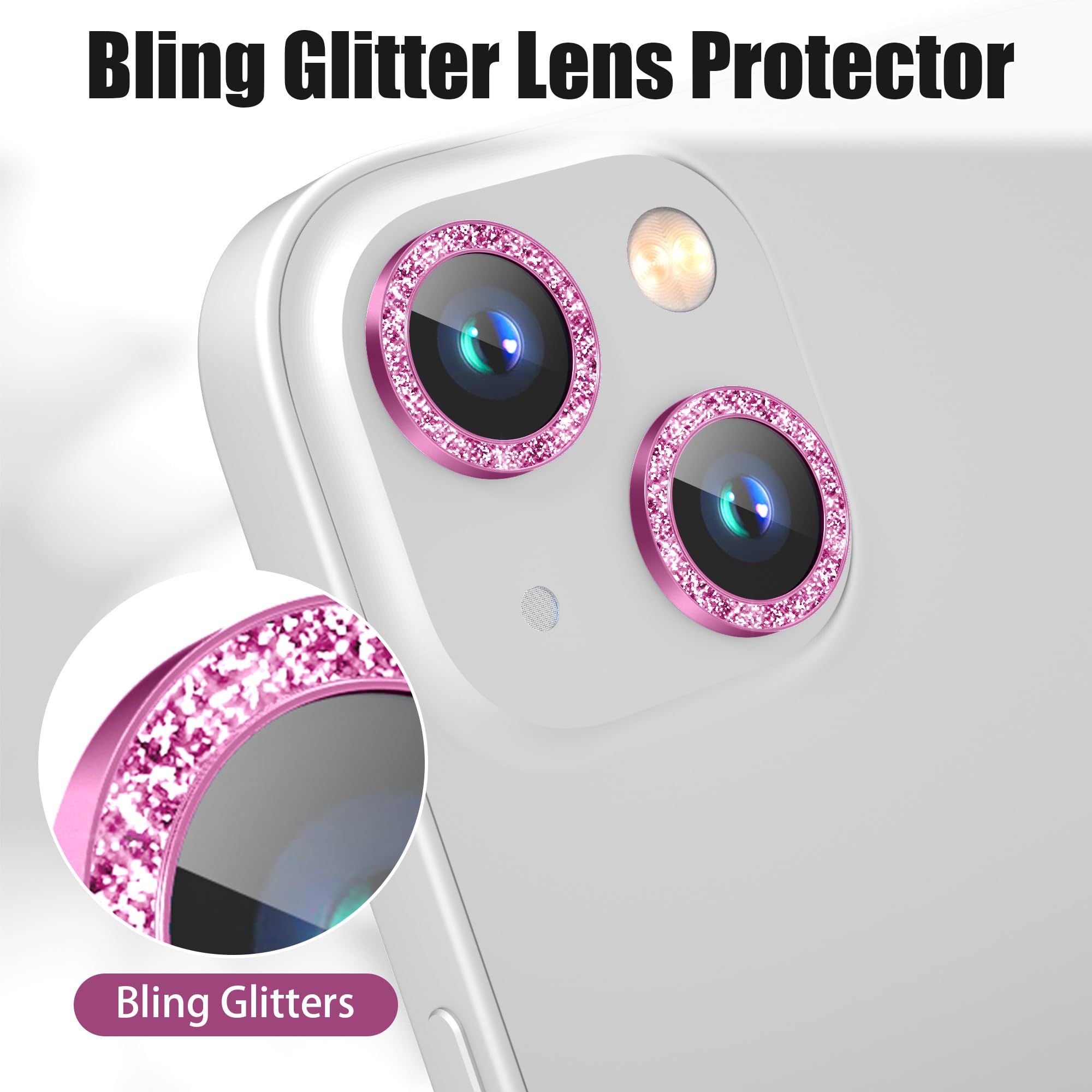 AGVEE 3+3 6 Pack for iPhone 15/15 Plus Camera Lens Protector Cover