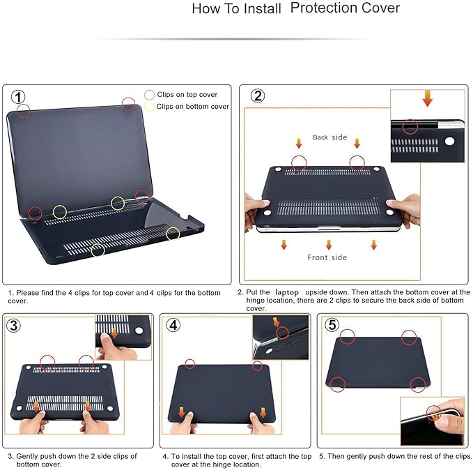 Compatible with MacBook Air 13 Inch Case 2017 2016 2015 2014 2013 2012 2011 2010 Release A1466/A1369, Plastic Hard Shell Case & Keyboard Cover & Screen Protector - Colorful Bulb