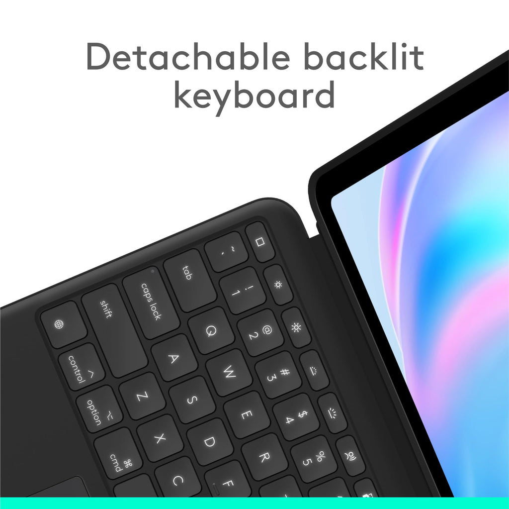 Logitech Combo Touch iPad Air 13 inch M2 M3 & M4 - Midnight Black