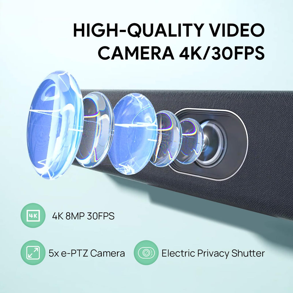 Yealink UVC40 E2 4K Conference Room Camera System 8 Mic for Huddle Rooms