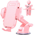 VICSEED Pink Phone Holders for Your Car, [True Military-Grade Shockproof Strongest Suction Power], 3-in-1 Dashboard Windshield Vent, Truck Boat Stand Cell Phone Mount for iPhone Android All Phones