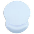 ITNRSIIET Ergonomic Mouse Pad with Gel Wrist Support Small Wrist Rest Smooth Surface Non-Slip PU Base Comfortable Office Supplies Pain Relief, 8.7 x 7.2 inches, Blue