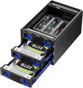 Hybrid 2*2.5/3.5" SATA HDD/SSD(Support RAID 1/0/JBOD/NORMAL)+3* M / B+M Key M.2 NVMe Enclosure with Fan, USB A/C 3.2 Gen 2, Hard Drive Enclosure Support 68TB(2*22TB HDD+3*8TB 2230/42/60/80/110 SSDs)