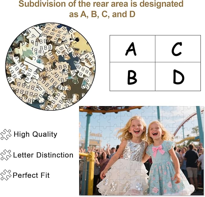 Personalized Photo Puzzle with Glossy Finish – Custom Jigsaw Puzzle 120/200/300/500/1000/1500 Pieces for Family, Couples, Pets, Birthdays, and Weddings (120-Horizontal)
