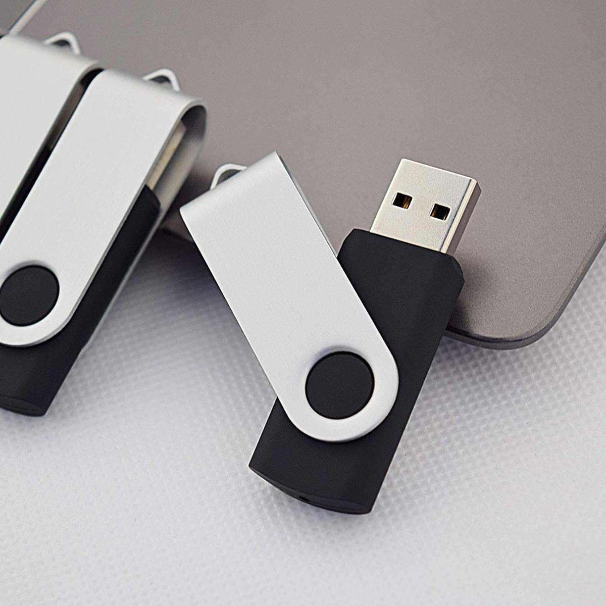 Aiibe 64GB Flash Drive 10 Pack 64GB USB Flash Drives Bulk USB Drive Thumb Drive 64 GB USB 2.0 Memory Sticks Pen Drives Jump Drive (Black)