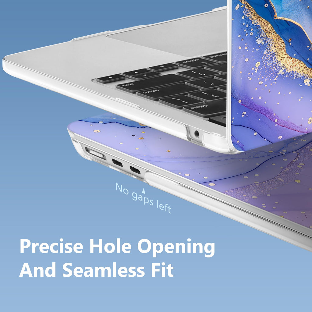 Mektron Case for 2026 MacBook Air 15 INCH M5 A3448 Compatible with M4 A3241 /M3 A3114 /M2 A2941 Printed Plastic Hard Shell Cover with 15.3" Liquid Retina Display Touch ID- Rose Marble