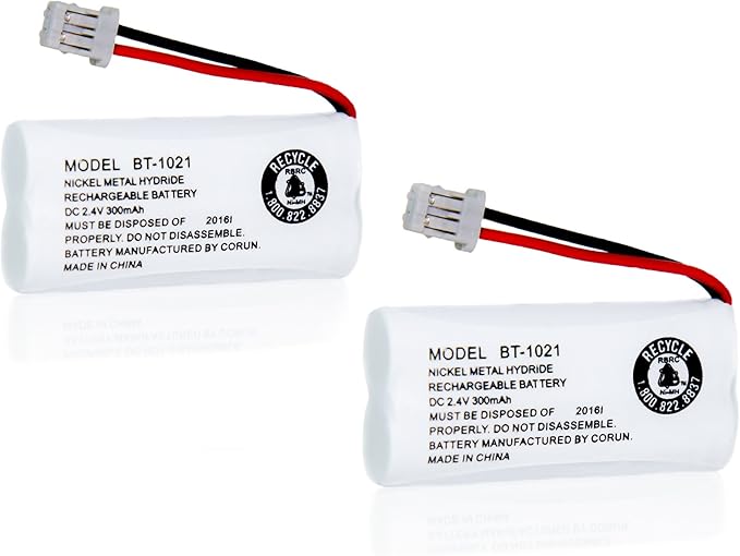 JustGreatDealz Battery BT-1021 BT1021 BBTG0798001 for Uniden Cordless Handset Telephones (2-Pack)