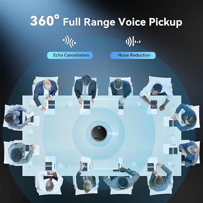 Tenveo VLGroup All-in-One 4K Conference PTZ Camera with Bluetooth Speakerphone System 12X Optical Zoom Wide View Angle Lens Works with Zoom Skype Teams for Room Remote Meeting