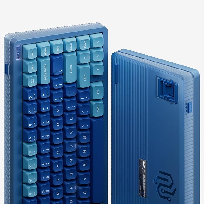 nuphy Halo75 V2 Mechancial Gaming Kyeboard,75% Wireless Hot Swappable Bluetooth Keyboard,83 Kyes RGB Backlit Keyboard,Support Bluetooth/2.4GHz/USB-C (Blue, Raspberry (46gf))