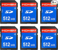 INDMEM SD Card 512MB, 6 Packs Class 4 512MB Flash Memory Card MLC Standard Secure Digital Cards Camera Cards