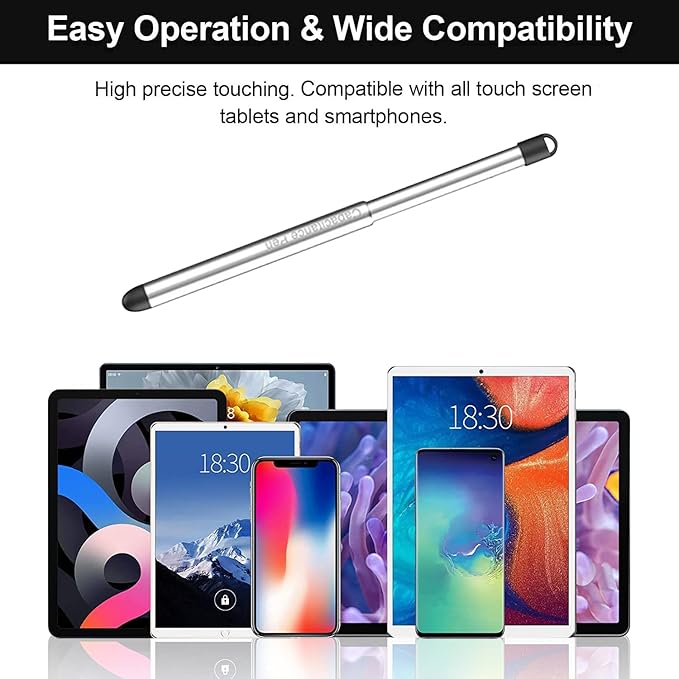 Stylus Pens with Pen Slot for Touch Screens, High Precision Capacitive Universal Stylus for iPad iPhone Tablets Samsung Galaxy All Touch Screen Devices (Purple)