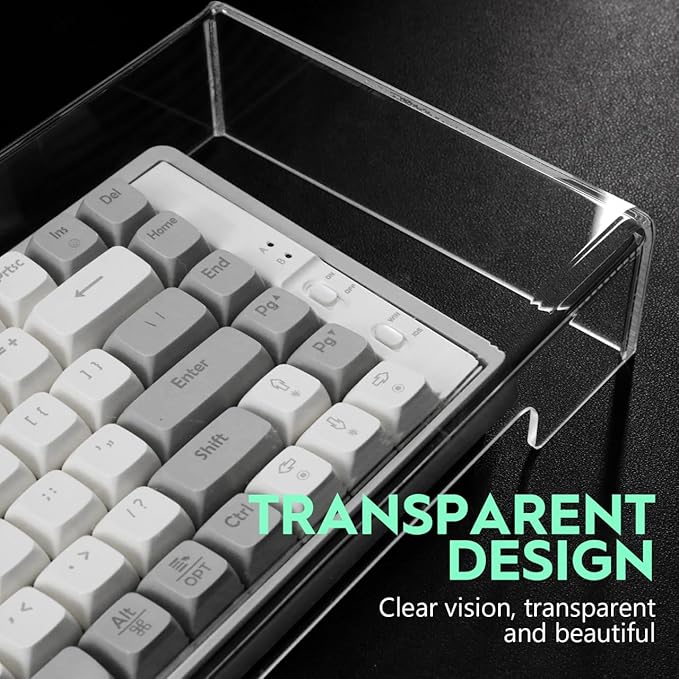 Cabilock Keyboard Dust Cover Desktop Monitor Plate Holder Clear Keyboard Stand Laptop Office Accessories Lapdesk Mouse Mechanical Protective Case Waterproof Case Kitten Acrylic
