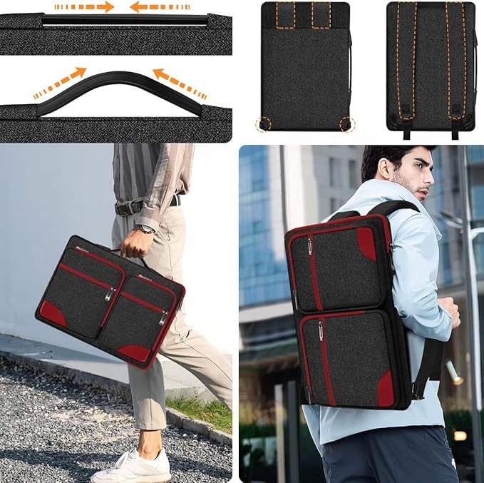 ZINZ Laptop Case 15 15.6 16 inches Sleeve Slim Briefcase Spill-Resistant Handbag for Most Popular 15" 15.6" 16" Notebooks，B01RD02