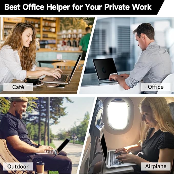 2 Pack (1920x1080) Display 14 Inch Laptop Privacy Screen 16:9, Anti Blue Light Glare & Anti Scratch Computer Privacy Shield, Not for 14" with 1920x1200 Resolution Laptop