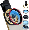 52mm Phone CPL Polarizer Lens Filter Kit, iPhone Camera Attachment, Compatible with iPhone 12-16 Pro/Pro Max (Red Filter)