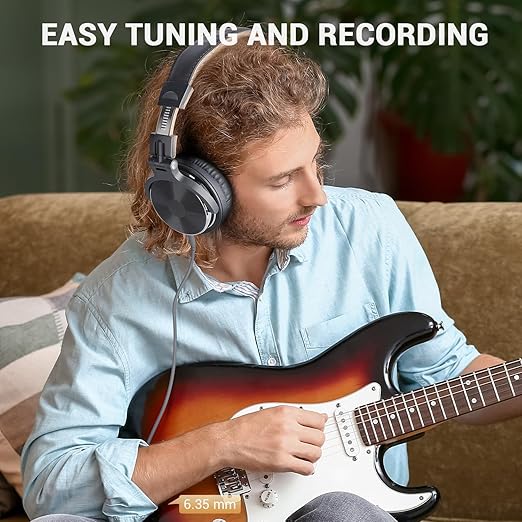 OneOdio 6.35mm to 3.5mm 6.6-9.8FT Stereo Adapter Cable Compatible with AMPs, Electronic Keyboards, Mixers, Guitars and Pro10/Pro30/Pro50 Headphones of OneOdio-Gray