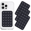 Anteel Silicone Suction Phone Case Mount 3 Pack, Silicon Adhesive Suction Cup Phone Mount, Non Slip Sticky Phone Grip for Cellphone, Strong Grip Holder for Selfies and Videos (Black)