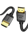 Silkland Long 10K 8K HDMI 2.1 Cable 50ft, (Upgrade Braided) Ultra High Speed HDMI Cable [8K@60Hz, 4K@120Hz] 48Gbps, HDR 10+, eARC, ARC, HDCP 2.2/2.3, Compatible for PS5/Xbox/Soundbar/Roku TV
