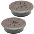 Desk Grommet 3-1/8" (80 mm), Desk Hole Cover for Cables Coffee, Cable Grommet ABS Plastic, Desk Hole Grommet for Office and Home Table Cable, Detachable & Flexible Cable Cord Organizer-2 Pcs