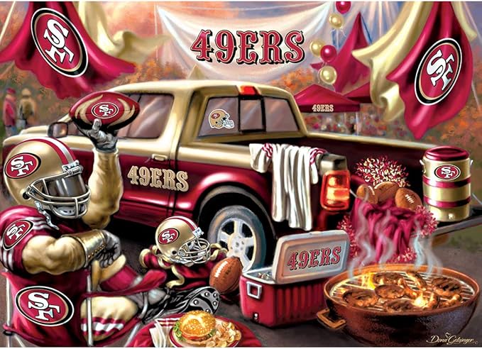 MasterPieces - 1000 Piece Jigsaw Puzzle, NFL San Francisco 49ers, Fun for Adults and Family, Non-Glare Finish, 19.25"x26.75"
