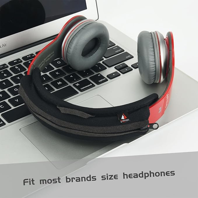 TXEsign Universal Replacement Headband Cushion Pad Cover Protector Compatible with ATH M50X, QC 35i/35ii, QC25, Solo 2/Solo 3, Studio 2/3 Headphones (Black)