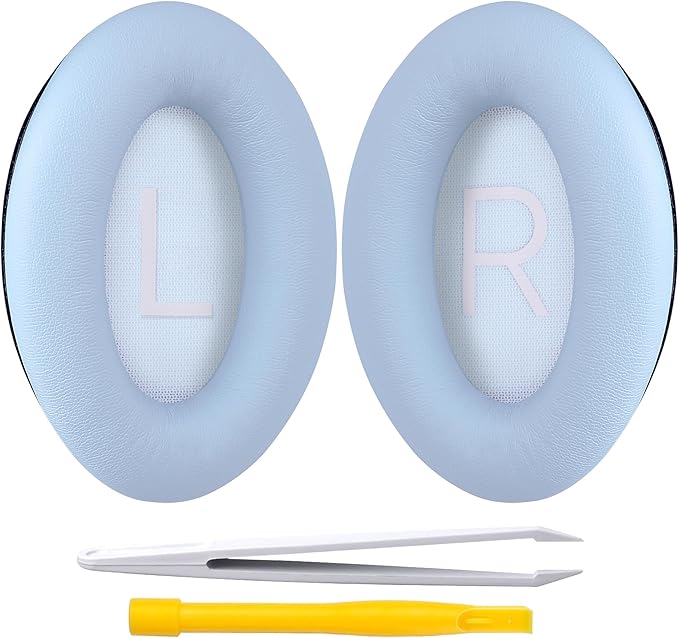 Replacement Ear Pads for Bose QuietComfort 45 (QC45)/QuietComfort SE (QC SE)/New QuietComfort Wireless Over Ear Headphones, Earpads Cushions with Softer Leather and Thicker Memory Foam