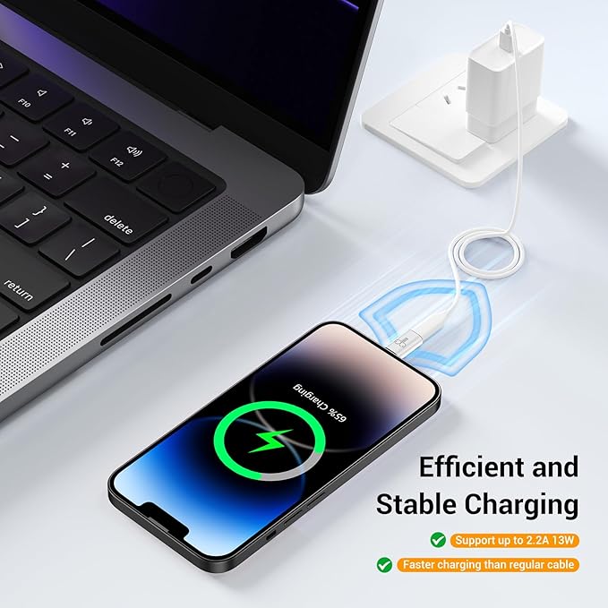 Temdan 4 Pack USB C to Lightning Adapter for iPhone 14 13 12 Pro Max/iPad Air/Airpods,Support Audio/OTG,20W PD Fast Charging,Lightning to Type C Charger Connector Cable,for iPhone 14 Accessories-White