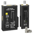 Dual-Function Coaxial & RJ45 Network Cable Tester with 2-Pack BNC Male to F Female Adapters, CAT5/CAT6/Coax Continuity Checker (Battery Not Included)