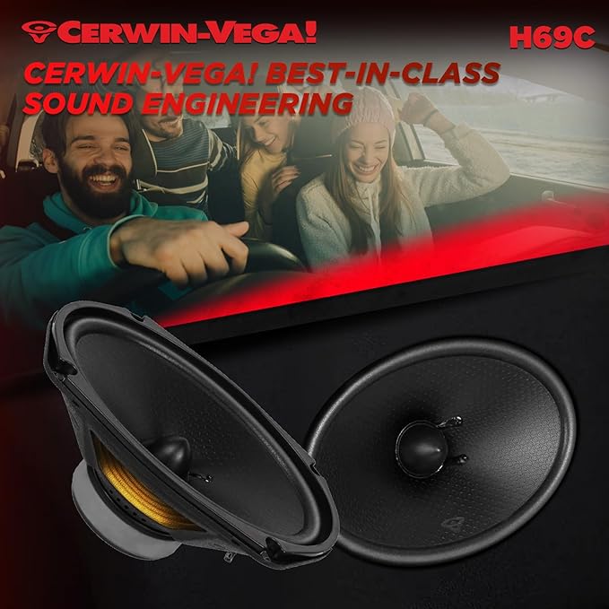 CERWIN-VEGA! HED 2025 Edition – 6" x9” 2-Way Coaxial Full Range Speaker System- H69C