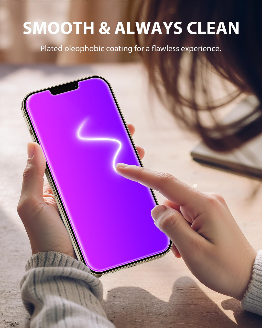 PDDKISS Compatible for iPhone 12 Pro Max Privacy Screen Protector 6.7 Inch, Purple Gradient Colorful Anti Spy Anti Blue Light HD Screen Protector Tempered Glass Easy Installation