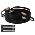RCA Cable 4FT, 2RCA Male to 2RCA Male Stereo Audio Cable,【Oxygen-Free Copper, Hi-Fi Sound, Double Shielded】 2 RCA Car Audio Subwoofer Cord for Home Theater, HDTV, Amplifier, Hi-Fi System, Speaker
