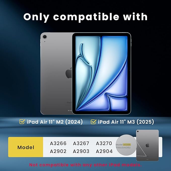 BELLEMOND Tempered Glass Screen Protector designed for iPad Air 11” (M3, 2025 / M2, 2024) - Ultra Clear「EZ Guide」Alignment Kit for Flawless Installation, 10H Hardness - Designed in Japan