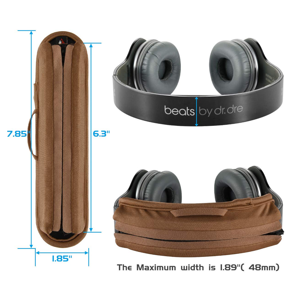 TXEsign Universal Replacement Headband Cushion Pad Cover Protector Compatible with ATH M50X, QC 35i/35ii, QC25, Solo 2/Solo 3, Studio 2/3 Headphones (Brown)