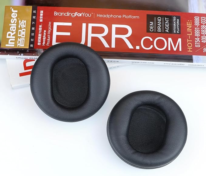 Replacement Earpads for Microsoft Surface Headphones 1 2 Wireless Noise Cancellation Headsets,Ear Pads Cushions with High-Density Noise Isolation Foam,Soft Protein Leather-Black