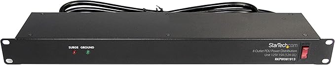 StarTech Wall Mount Rack with Shelf and Power Strip for Networking Equipment (8U)