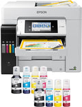 Epson EcoTank Pro ET-5880 Wireless Color All-in-One Supertank Printer with Scanner, Copier, Fax, Ethernet and PCL/Postscript, White