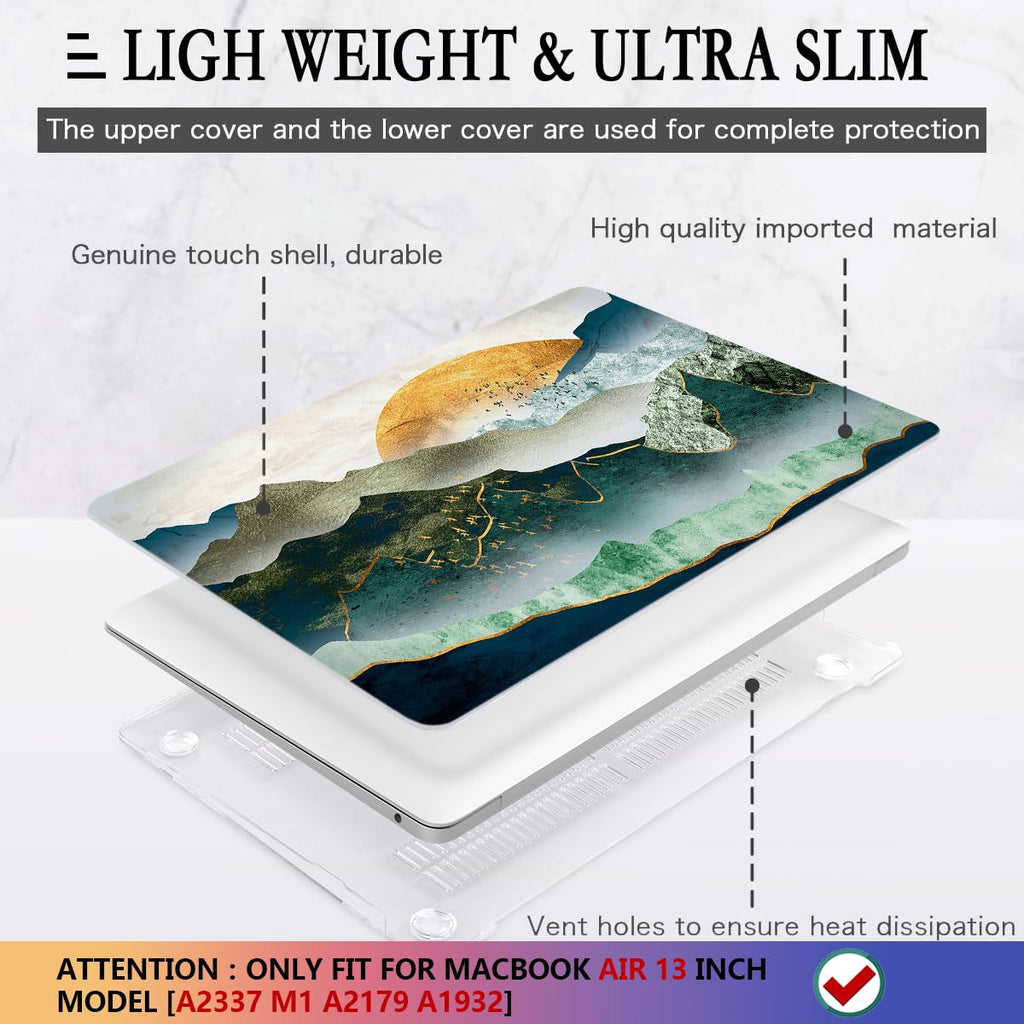 CISSOOK Compatible with MacBook Air 13 inch Case 2021 2020 2019 2018
