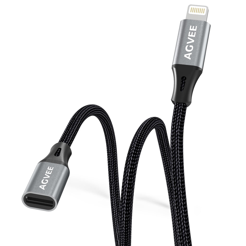 AGVEE 4 inch Lightning Extension Cable