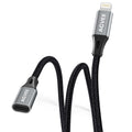 AGVEE 2 Pack 1ft Lightning Extension Cable