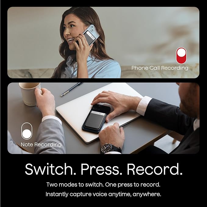 Plaud Note AI Voice Recorder, Voice Recorder w/Case, App Control, Transcribe & Summarize with AI Technology, Support 112 Languages, 64GB Memory, Audio Recorder for Lectures, Meetings, Calls, Silver
