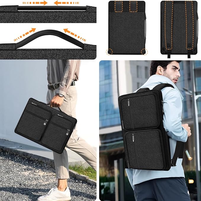 ZINZ Laptop Case 17 17.3 inches Sleeve Slim Briefcase Spill-Resistant Handbag for Most Popular 17" 17.3" Notebooks，B01K01