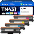 TN431 Toner Cartridge Set 4-Pack Replacement Compatible for Brother TN-431 TN433 TN436 MFC-L8900CDW MFC-L8690CDW HL-L8360CDW HL-L8260CDW MFC-L8610CDW MFC-L8905CDW MFC-L9570CDW HL-L8360CDWT Printer Ink