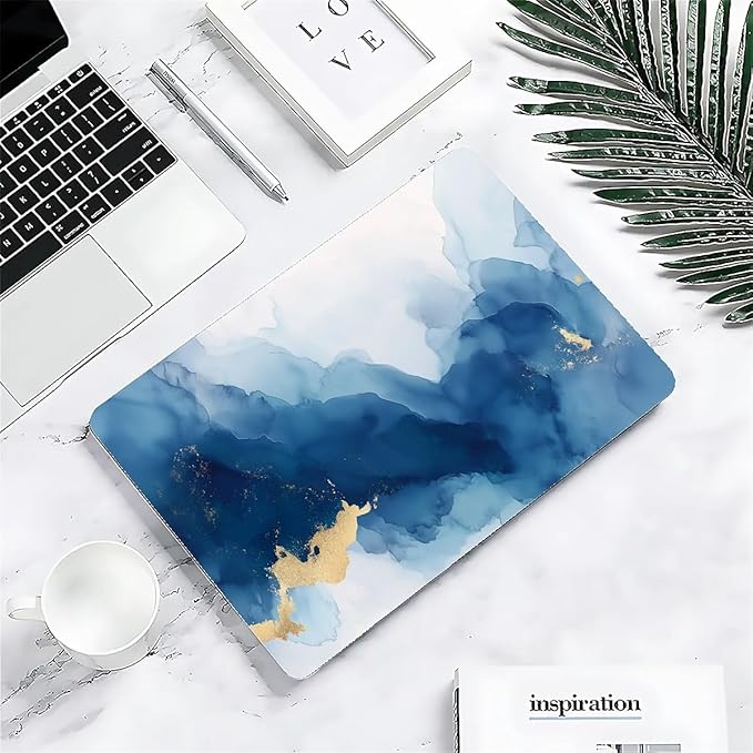 Compatible with MacBook Air 13.3 13.6 Inch Case 2022 2021 2020 2019 Plastic Hard Shell Case Cover,13.6 Air (A2681) M2 2022, Blue Marble