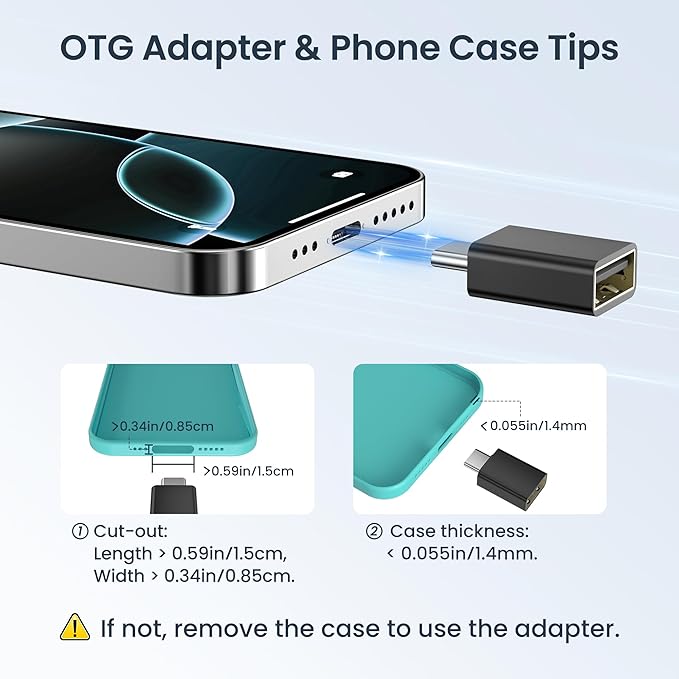 Elebase USB C Adapter for New iPhone 16 4Pack,USBC Male to USB 3.0 Female Adapter,Type C Thunderbolt 4 OTG Converter for Receivers Dongles,Hard Disk,Printers,Camera,Tablet,Laptop,Microsoft Surface